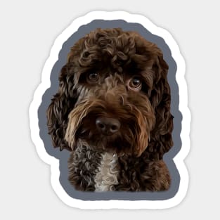Brown Doodle Dog Sticker